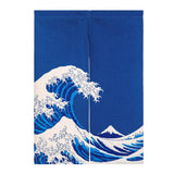 Max Japanese Noren Doorway Hanging Curtain Tapestry Decor Blue Wave L