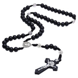 Maxbell Rosary Cross Necklace Religious Jewelry Jewelry for Women Men for Women Men