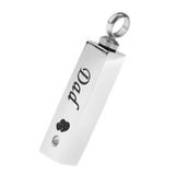 Maxbell Stainless Steel Cube Urn Memorial Ash Keepsake Cremation Pendant Dad