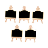 Maxbell 5 Pieces Blackboard Wedding Signs Wooden with Stands for Cafe Birthday Arched