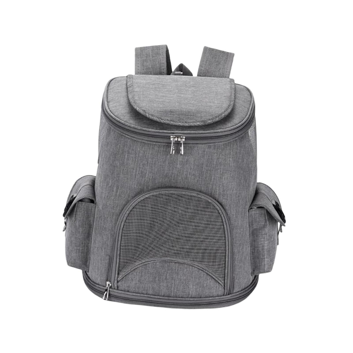 Maxbell Pet Carrier Backpack Adjustable Strap Pet Travel Bag for Camping Outdoor Dog Grey 6.6lb