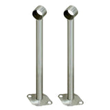 Max 2 Pieces Stainless Steel Bracket Clothes Rail Flange Base Holder  Φ32x300mm