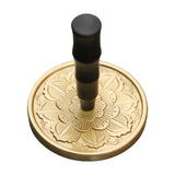 Maxbell Handle Incense Ash Pressed Seal Fragrance Stamp Copper for Home Temple Altar Gold