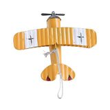 Maxbell Retro Style Biplane Metal Model Ornament Desktop Photo Props Home Airplane