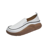 Maxbell Women Casual Shoes Slip On Comfortable Non Slip Soles Thick Bottom Trainers 40 Beige