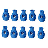Maxbell 10pcs Bungee Cord Lock End Spring Stop Toggle Stoppers Blue