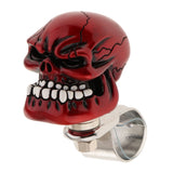 Max 1PC Skull Head Car Steering Wheel Spinner Suicide Knob Handle Booster Red