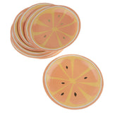 Max 8 Pieces Gilding Fruit Lemon Paper Plates Disposable Party Cake Tray Orange