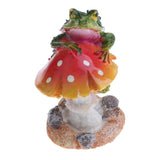 Max Resin Fairy Garden Ornament Miniature Home Decor Frog Red Mushroom