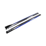 Maxbell Universal Car Side Skirts Extension splitters Body Kit Spare Parts Carbon Fiber Blue