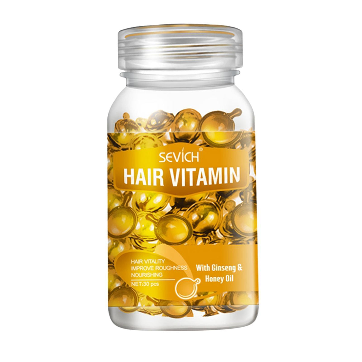 Maxbell Hair Vitamin Serum Capsule with Vitamins B5 Oil Repair Hair For Women orange