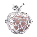 Max Fruit Apple Shape Bead Cage Locket Pendant DIY Necklace Bracelet Red 2
