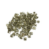 Maxbell 300Pcs 5mm Copper Pyramid Rivets Punk Square Claw Studs Leathercraft Silver