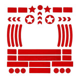 Maxbell Reflective Stickers High Visibility Decor Warning for Bikes Motorbike Red