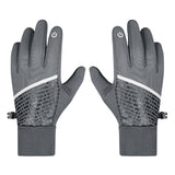 Maxbell Men Winter Gloves Mittens Nonslip Waterproof for Walking Motorcycle Skiing L gray