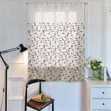 Max 46x63inch Embroidered Kitchen Tie Up Shade Curtains  Leaves (117x160cm)