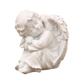 Maxbell Praying Angel Statue Hand Carved Angel Sculpture for Porch Desktop Bookshelf Style B