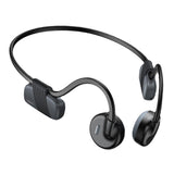 Maxbell Bone Conduction Headphones with Mic IPX6 Waterproof for Bicycling Sports Black