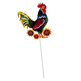 Maxbell Rooster Metal Garden Stake Standing Sculpture for Yard Outdoor Ornaments Style C