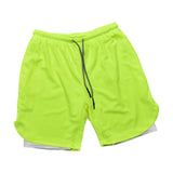 Maxbell Men's 2 in 1 Running Shorts Summer Sports Shorts for Yoga Sports Training Green XXL
