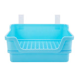 Maxbell Rabbit Toilet Box Hamster Indoor Potty Trainer Corner Litter Guinea Pig Pets Blue