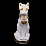 Max Resin Egyptian Cat Goddess Bast Bastet Statue Art Craft Home Decoration White