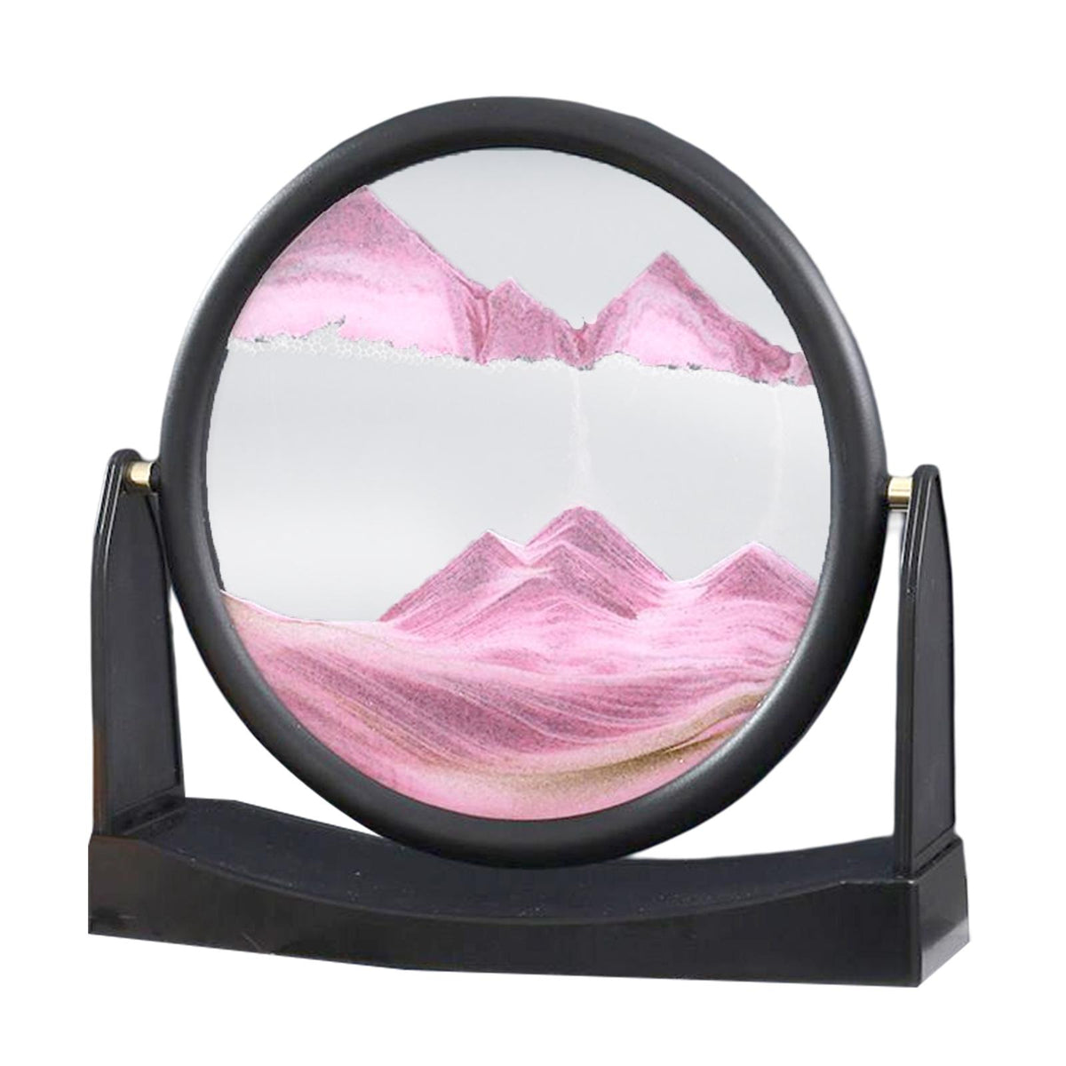 Maxbell Moving Sand Picture Flowing Sand Painting for Decoration Office Pink