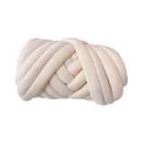 Maxbell Chunky Wool Yarn Tube Yarn Super Soft 55 Yards for Arm Knit DIY Bed Fence Beige