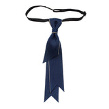 Maxbell Men Necktie Women Pre Tied Necktie Pretied Ties for Party Carnivals Concerts Blue Concave Corner