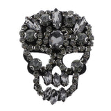 Maxbell Skull Head Shaped Rhinestone Applique Patch DIY Sewing Embellishments Gray