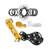 Maxbell Bike Single Speed Conversion Kit Repair Outdoor Riding Bike Chain Tensioners 20T Golden