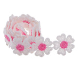 Maxbell 0.55 Yard Embroidery Flower Decorative Ribbon Trims DIY Sewing Craft 6 # Rose Red Heart