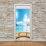 Maxbell 3D Self Adhesive Door Wall Fridge Sticker Mural Scene Home Decor Decal #5