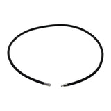 Maxbell Women Necklace Black Rubber Lady Bracelet Girl's Jewelry Accessories 50cm