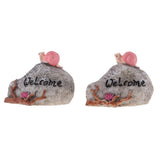 Max Resin Rockery Stone Fairy Garden Ornament Micro Landscape Sakura C 2pcs