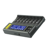 Maxbell LII-S8 8 Slots Smart Lithium NiMH Battery Charger for 26650 21700 AA AAA EU
