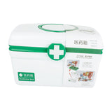 Maxbell 2 Tiers Medical Box First Aid Box Case Organizer for Hiking Office Sports Big Green