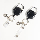 Maxbell 2Pcs Heavy Duty Retractable Key Holder with Retractable Nylon Secures Keys