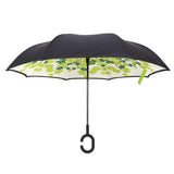 Maxbell Double Layer Inverted Reversible Umbrellas Umbrella Parasol Upside Down Green Shade
