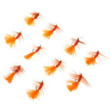 Maxbell 10pcs Bead Head Woolly Bugger Wet Flies Sinking Trout Fishing Flies - Orange