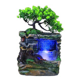 Maxbell Indoor Water Fountains Rockery Landscape Desk Waterfall Fountain Decor With Fog