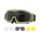 Maxbell Motorcycle Goggles Adjustable Strap Motorbike Glasses for Camping Scooter Green Frame