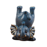 Maxbell Elephant Figurine Glasses Holder Storage Organizer for Desk Living Room Blue