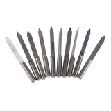 Max 10 Pieces 4mm Wood Milling Carving Cutter Flat Knife Carved 35 Degree 0.8mm