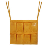 Maxbell 1Pc Housekeeping Cart Trash Caddy Hotel Rooms Cleaning Tool, 8-Pocket Yellow