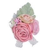 Max Artificial Silk Hand Flowers Bride Bridesmaid Wrist Corsage Wedding Decor 1