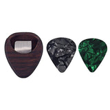 Max Maxb Rose Wood Guitar Pick Case Heart Shape Plectrum Box Guitar Parts Accessories