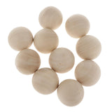 Maxbell 10/20 Pieces Bulk Round Wood Beads Loose Spacer for Jewelry Art Crafts 50MM