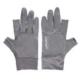 Maxbell Ice Silk Gloves Sun Protection Gloves Men Comfortable for Backpacking Hiking Two Half Gray