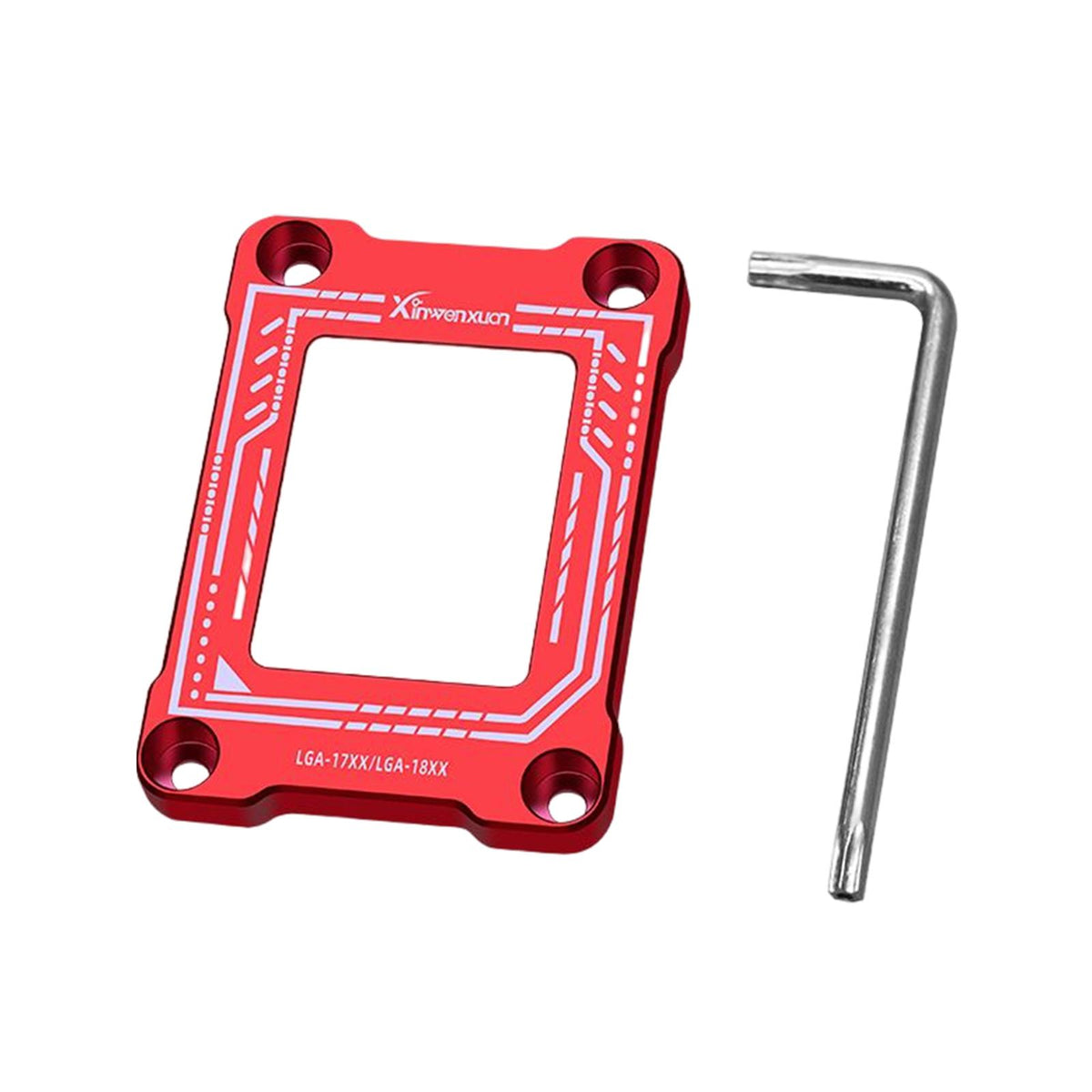 Maxbell CPU Fixing Buckle Lightweight Aluminum Alloy with Wrench for LGA1800 Red